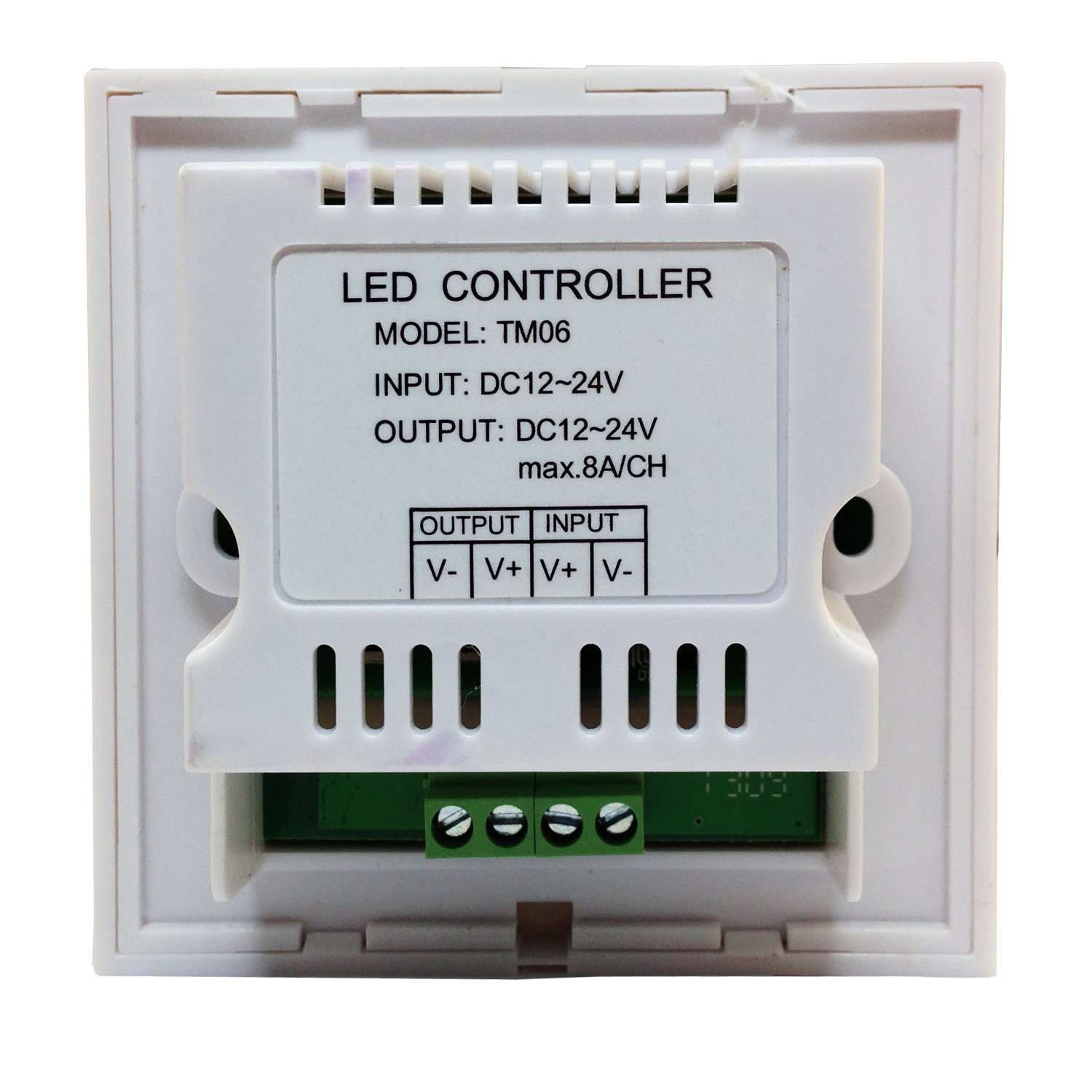 DC12/24V Max 24A 8A3CH , TM06 Wall Install Series Glass panel Dimmer Controller for single color led lighting